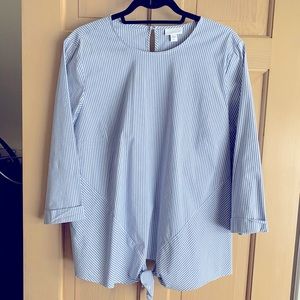 J. Jill front tie, 3/4 sleeve blouse.